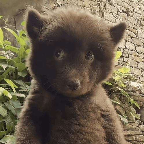 A Close Up Of A Brown Furry Animal Looking At The Camera GIF
