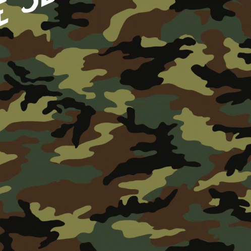 A Close Up Of A Camouflage Pattern With The Letters E And J Visible GIF