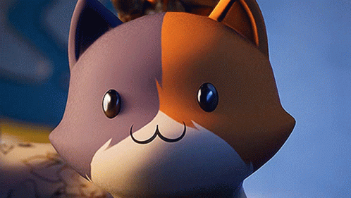 A Close Up Of A Cartoon Cat 'S Face GIF