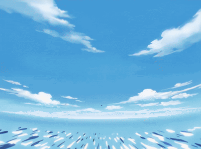 A Close Up Of A Cartoon Character Flying In The Air GIF