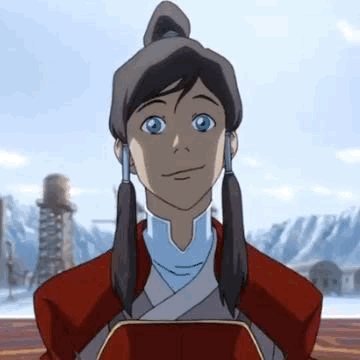 A Close Up Of A Cartoon Character From Avatar The Last Airbender Smiling And Looking At The Camera . GIF