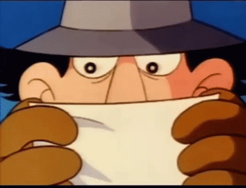 A Close Up Of A Cartoon Character Holding A Piece Of Paper In Front Of His Face . GIF