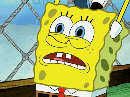 A Close Up Of A Cartoon Character Named Spongebob GIF