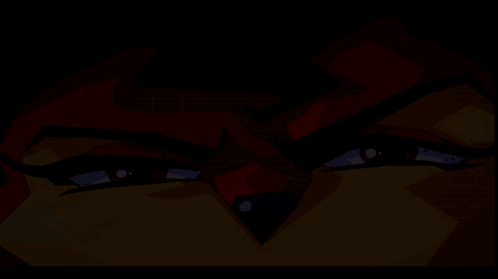 A Close Up Of A Cartoon Character 'S Face And Eyes GIF
