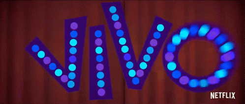 A Close Up Of A Cartoon Character 'S Face Behind A Red Curtain With Netflix Written On The Bottom . GIF