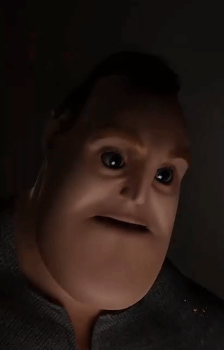 A Close Up Of A Cartoon Character 'S Face With A Big Mouth GIF