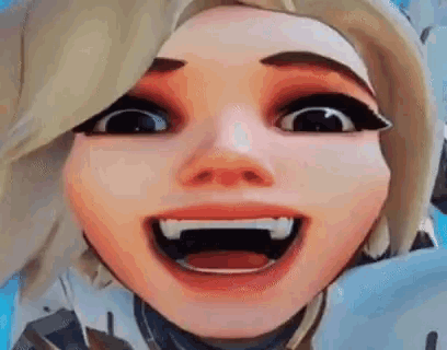 Smiling Cartoon Character Face Close Up GIF