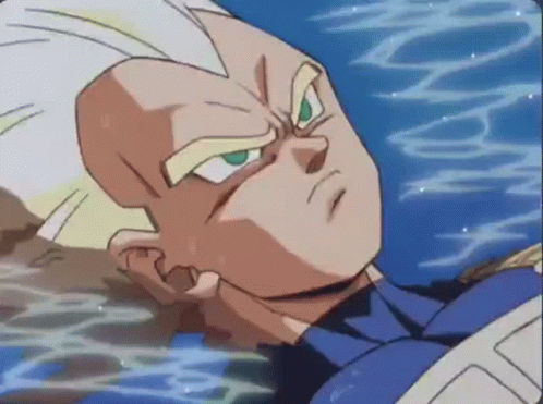 A Close Up Of A Cartoon Character 'S Face With A Blue Background GIF