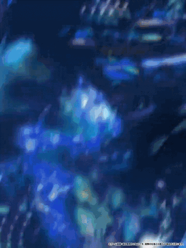 A Close Up Of A Cartoon Character 'S Face With A Blue Hair GIF
