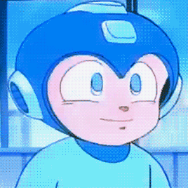A Close Up Of A Cartoon Character 'S Face With A Blue Helmet GIF