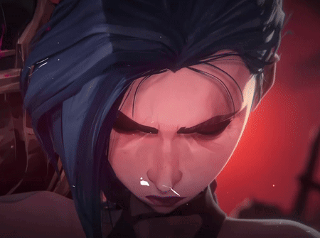 a close up of a cartoon character 's face with a cross in her eyes