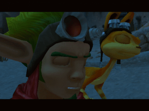 A Close Up Of A Cartoon Character 'S Face With A Dragon In The Background GIF