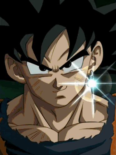 A Close Up Of A Cartoon Character 'S Face With A Light Shining On It GIF