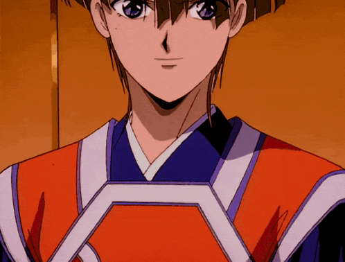 A Close Up Of A Cartoon Character 'S Face With A Purple Eye GIF