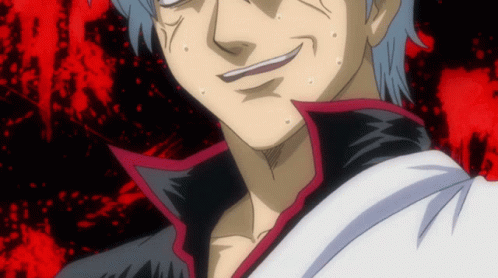 A Close Up Of A Cartoon Character 'S Face With A Red And Black Background GIF
