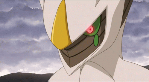 A Close Up Of A Cartoon Character 'S Face With A Red Eye GIF