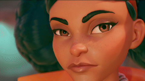 A Close Up Of A Cartoon Character 'S Face With A Serious Expression GIF