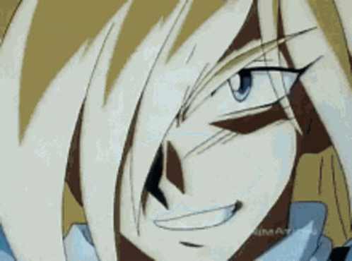 A Close Up Of A Cartoon Character 'S Face With A Smile GIF