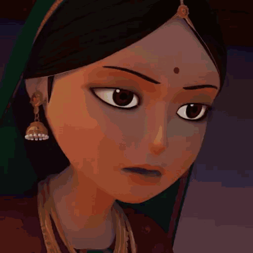 A Close Up Of A Cartoon Character 'S Face With A Surprised Expression GIF