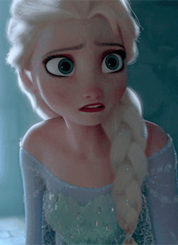 A Close Up Of A Cartoon Character 'S Face With A Surprised Look On Her Face GIF
