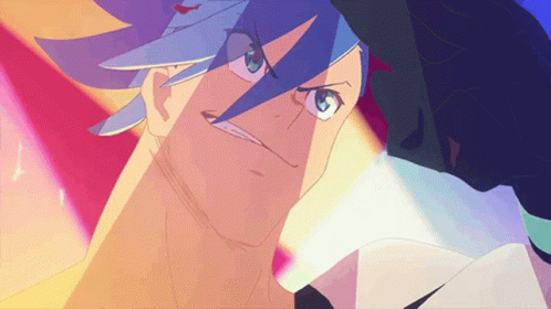 a close up of a cartoon character 's face with a very angry look on his face .