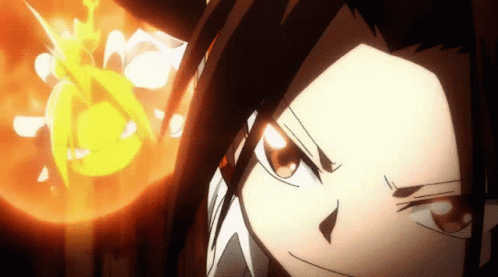 A Close Up Of A Cartoon Character 'S Face With A Yellow Background GIF