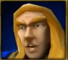a close up of a cartoon character 's face with a yellow hood on .
