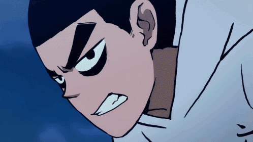 A Close Up Of A Cartoon Character 'S Face With An Angry Expression GIF