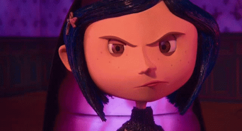 A Close Up Of A Cartoon Character 'S Face With An Angry Expression GIF