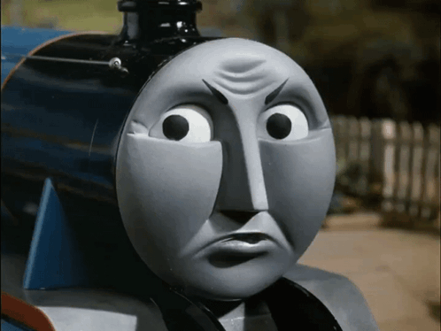 A Close Up Of A Cartoon Character 'S Face With An Angry Look On It GIF