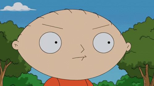 A Close Up Of A Cartoon Character 'S Face With An Arrow Pointing To The Right GIF