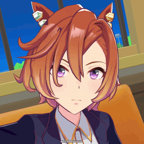 A Close Up Of A Cartoon Character 'S Face With Annaberuuuuu Written Below It GIF
