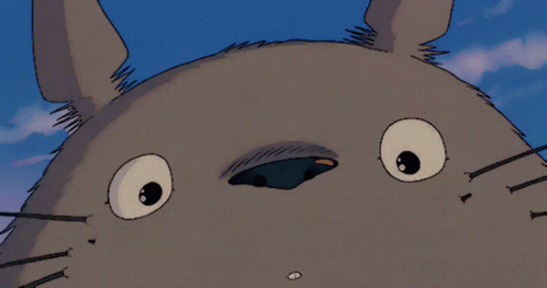 Close Up Of Cartoon Face With Big Teeth GIF
