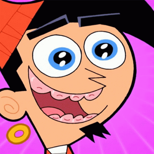 A Close Up Of A Cartoon Character 'S Face With Blue Eyes GIF