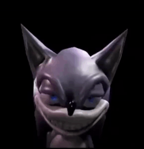 A Close Up Of A Cartoon Character 'S Face With Blue Eyes GIF