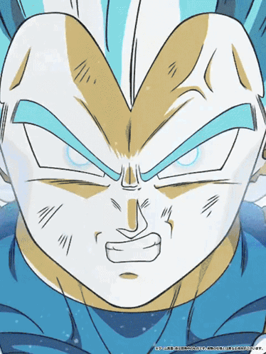 a close up of a cartoon character 's face with chinese writing on the bottom right