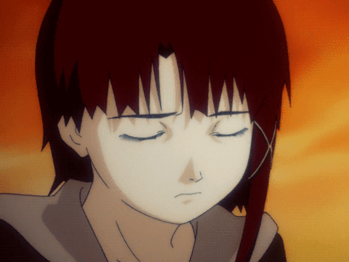 A Close Up Of A Cartoon Character 'S Face With Her Eyes Closed GIF
