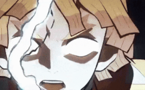 A Close Up Of A Cartoon Character 'S Face With His Eyes Closed GIF