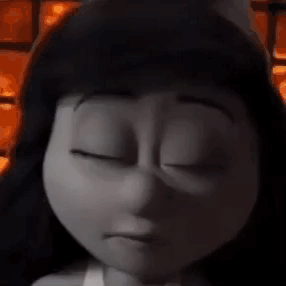 A Close Up Of A Cartoon Character 'S Face With His Eyes Closed GIF