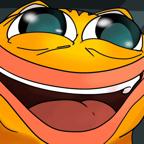 A Close Up Of A Cartoon Character 'S Face With His Mouth Open GIF