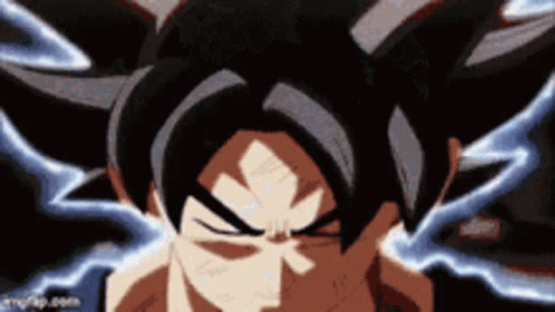 A Close Up Of A Cartoon Character 'S Face With Lightning Coming Out Of His Ears GIF