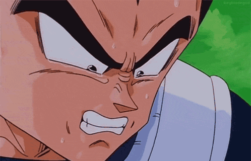 A Close Up Of A Cartoon Character 'S Face With Sweat Coming Out Of His Eyes . GIF