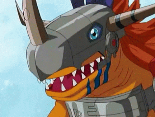A Close Up Of A Cartoon Character 'S Face With The Letter S On It GIF