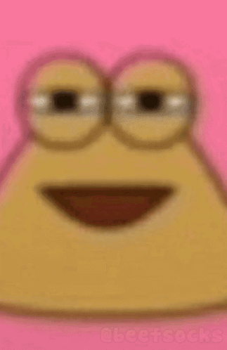 A Close Up Of A Cartoon Character 'S Face With Two Eyes And A Mouth . GIF