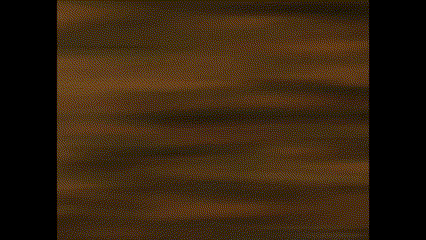 A Close Up Of A Cartoon Character 'S Foot On A Brown Background . GIF