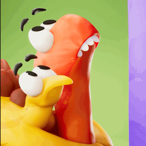 A Close Up Of A Cartoon Character 'S Mouth And Eyes GIF