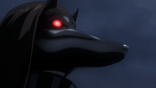 A Close Up Of A Cartoon Character 'S Mouth With A Red Stripe On It GIF