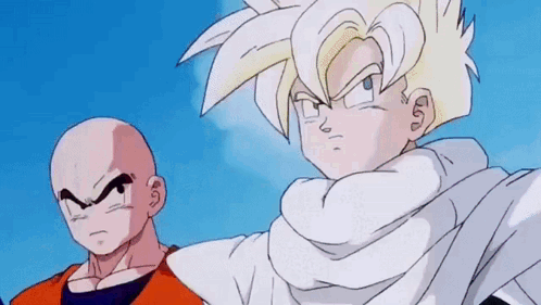 A Close Up Of A Cartoon Character Standing Next To Another Character . GIF