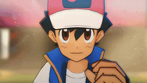 a close up of a cartoon character wearing a hat with the letter s on it
