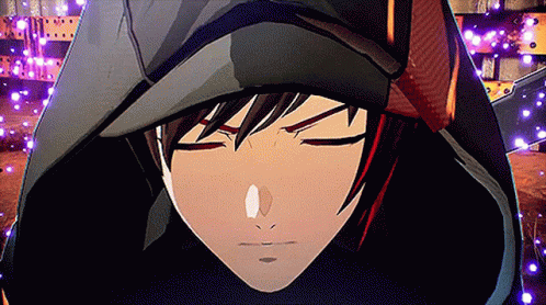 A Close Up Of A Cartoon Character Wearing A Hood GIF